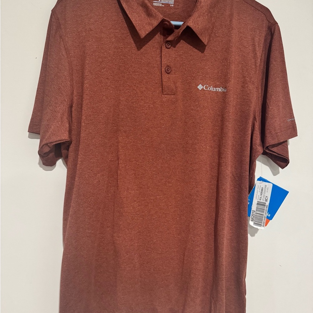Columbia Men's Polo Shirt in Rich Brown